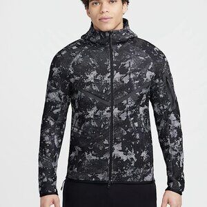 Nike Tech Fleece Windrunner Full-Zip Hoodie Black Camo HV5055-060 Men’s Sizes